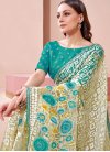 Lace Work Brasso Designer Contemporary Style Saree For Ceremonial - 1