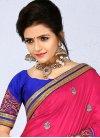 Blue and Rose Pink Silk Traditional Saree For Festival - 2