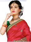 Ravishing Green and Red Lace Work  Traditional Designer Saree - 2