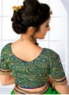 Masterly Blue and Mint Green Embroidered Work Classic Saree - 1