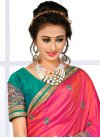 Bewildering Rose Pink and Sea Green Trendy Classic Saree For Bridal - 2