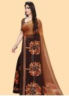 Crepe Silk Brown and Coffee Brown Designer Contemporary Style Saree For Casual - 3
