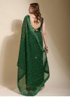 Faux Georgette Lace Work Trendy Classic Saree - 3