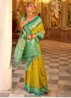 Woven Work Banarasi Silk Aloe Veera Green and Sea Green Traditional Designer Saree - 1