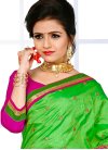 Magenta and Mint Green Embroidered Work Traditional Saree - 2