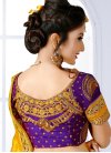Vibrant Embroidered Work Classic Saree For Festival - 1