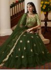 Mint Green and Olive Designer A Line Lehenga Choli For Party - 2