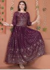 Sequins Work Trendy Gown For Party - 1