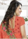 Intricate Faux Georgette Embroidered Work Contemporary Style Saree - 2