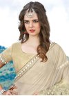 Peppy Faux Georgette Beads Work Classic Designer Saree For Party - 1