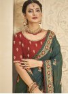 Satin Silk Embroidered Work Designer Contemporary Style Saree - 2