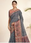 Print Work Bhagalpuri Silk Designer Contemporary Style Saree - 2