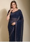 Lace Work Faux Georgette Traditional Designer Saree - 2