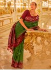 Banarasi Silk Woven Work Green and Maroon Traditional Designer Saree - 2