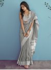 Linen Traditional Designer Saree For Casual - 1