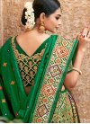 Embroidered Work Banarasi Silk Half N Half Trendy Saree For Bridal - 2