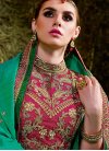 Innovative Rose Pink and Sea Green Trendy Classic Saree - 1