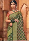 Woven Work Green and Maroon  Designer Traditional Saree - 1