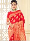 Woven Work Designer Contemporary Style Saree For Casual - 1