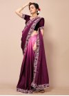 Purple and Violet Poly Silk Traditional Designer Saree - 2