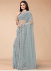 Embroidered Work Net Traditional Designer Saree For Ceremonial - 1