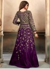 Tafeta Silk Embroidered Work Long Length Anarkali Salwar Suit - 1