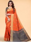 Silk Blend Woven Work Contemporary Style Saree - 1
