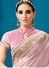 Dignified Faux Georgette Contemporary Style Saree - 1