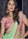 Net Embroidered Work Contemporary Style Saree - 2