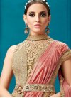 Cute Beads Work Faux Georgette Designer Contemporary Style Saree - 1