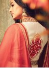 Epitome Off White and Tomato Salwar Kameez For Festival - 1
