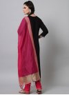 Black and Rose Pink Readymade Salwar Suit For Festival - 2