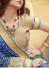 Conspicuous Faux Georgette Beads Work Traditional Saree For Ceremonial - 2