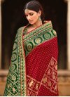 Green and Red Art Silk Designer Traditional Saree - 1