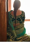 Teal and Turquoise Designer Contemporary Style Saree - 1