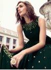 Embroidered Work Georgette Floor Length Trendy Gown - 1