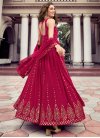 Embroidered Work Georgette Floor Length Trendy Gown - 3