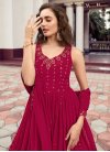 Embroidered Work Georgette Floor Length Trendy Gown - 1