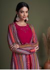 Embroidered Work Faux Georgette Readymade Palazzo Salwar Kameez - 3