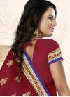 Groovy Faux Georgette Booti Work Trendy Classic Saree - 2