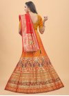 Embroidered Work Banarasi Silk Designer A Line Lehenga Choli - 2