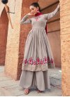 Faux Georgette Readymade Palazzo Salwar Kameez For Festival - 3