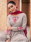 Faux Georgette Readymade Palazzo Salwar Kameez For Festival - 1