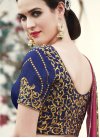 Fetching Navy Blue and Rose Pink Faux Georgette Contemporary Style Saree - 2