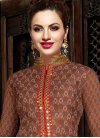Bewitching Brown and Red Pant Style Designer Salwar Kameez - 1