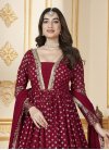Foil Print Work Readymade Classic Gown - 2