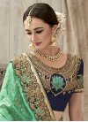 Beads Work Silk Half N Half Trendy Saree For Bridal - 2