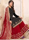 Black and Red Sharara Salwar Suit For Festival - 1