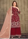 Embroidered Work Palazzo Salwar Suit - 1