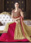 Modest Rose Pink and Yellow Designer Kameez Style Lehenga For Festival - 1